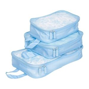 NEW Miamica Blue Travel Packing Cubes Set of 3